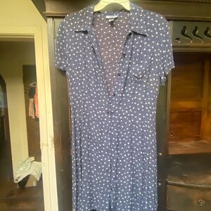 Old Navy Navy Blue Floral Midi Dress